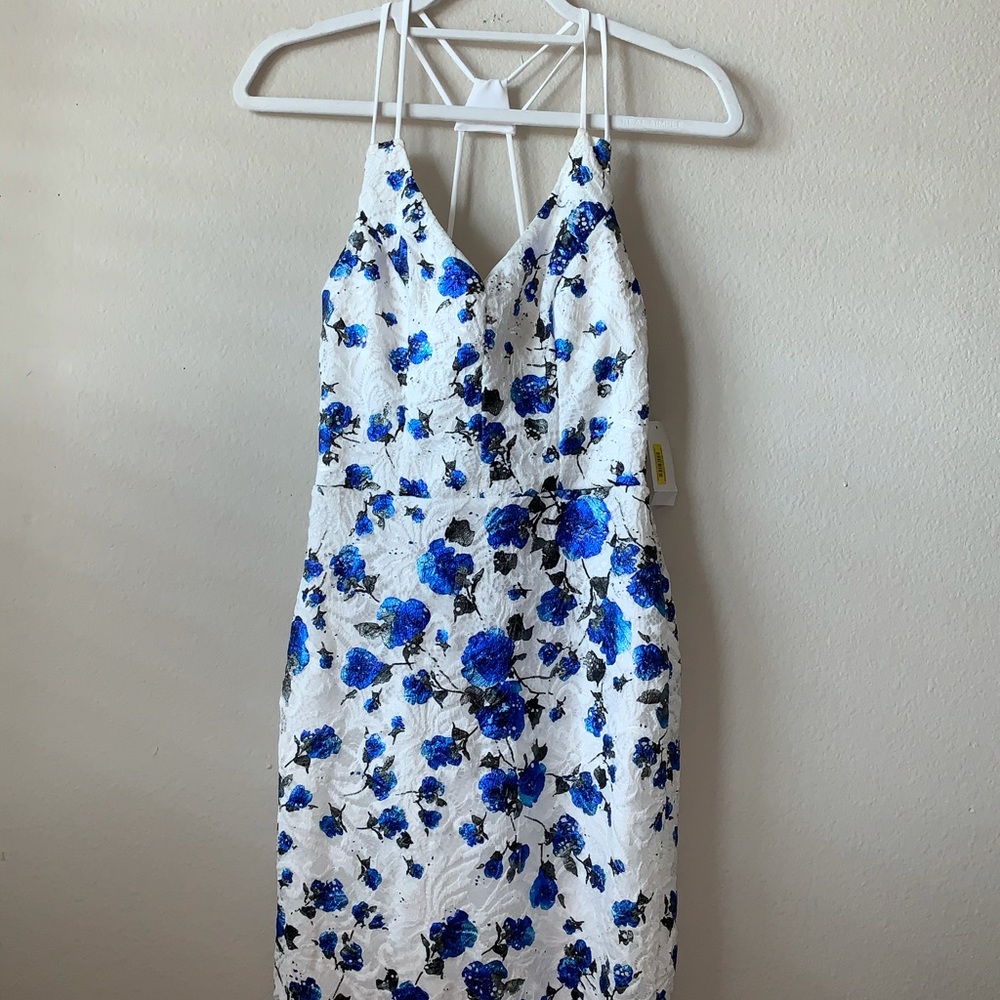 NWT Blue White Floral Dress